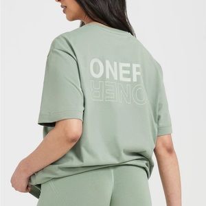 Oner active classic mirrored graphic oversized t-shirt
